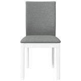 Chaises à manger coussins 2 pcs blanc bois massif caoutchouc