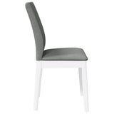 Chaises à manger coussins 2 pcs blanc bois massif caoutchouc