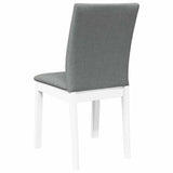 Chaises à manger coussins 2 pcs blanc bois massif caoutchouc