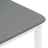 Chaises à manger coussins 2 pcs blanc bois massif caoutchouc