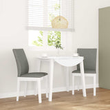 Chaises à manger coussins 2 pcs blanc bois massif caoutchouc