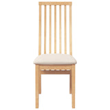 Chaises à manger coussins 2 pcs bois massif caoutchouc