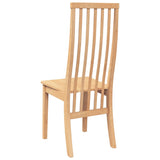 Chaises à manger 2 pcs bois massif caoutchouc