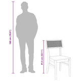 Chaises à manger 2 pcs bois massif caoutchouc