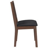 Chaises à manger coussins 2 pcs marron bois massif caoutchouc