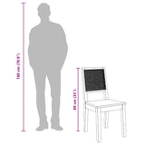 Chaises à manger 2 pcs bois massif caoutchouc