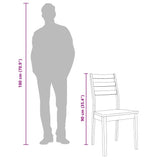 Chaises à manger 2 pcs bois massif naturel caoutchouc