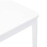 Chaises à manger 2 pcs blanc bois massif caoutchouc