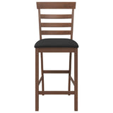 Tabourets de bar avec coussins 2 pcs marron bois massif d'hévéa