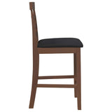 Tabourets de bar avec coussins 2 pcs marron bois massif d'hévéa