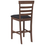 Tabourets de bar avec coussins 2 pcs marron bois massif d'hévéa