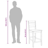 Tabourets de bar 2 pcs blanc bois massif d'hévéa