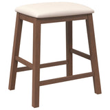 chaises de bar avec coussins 2 pcs marron bois massif d'hévéa