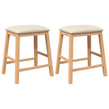 chaises de bar avec coussins 2 pcs bois massif d'hévéa