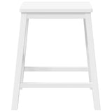 Chaises de bar 2 pcs blanc bois massif d'hévéa