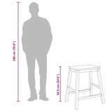 Chaises de bar 2 pcs blanc bois massif d'hévéa