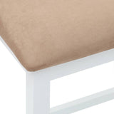 Chaises de bar avec coussins 2 pcs blanc bois massif d'hévéa