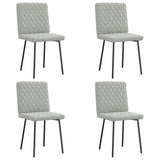 Chaises à manger lot de 4 Gris clair Velours