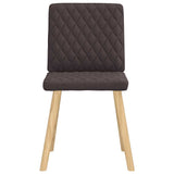 Chaises à manger lot de 4 marron foncé tissu