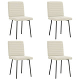 Chaises à manger lot de 4 Crème Velours