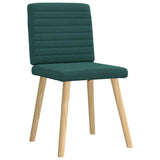 Chaises à manger lot de 4 vert foncé tissu