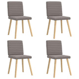 Chaises à manger lot de 4 taupe tissu