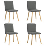 Chaises à manger lot de 4 gris foncé tissu