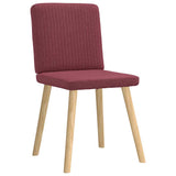 Chaises à manger lot de 4 rouge bordeaux tissu