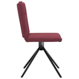 Chaises à manger lot de 4 rouge bordeaux tissu