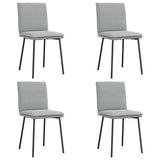 Chaises à manger lot de 4 Gris clair Velours