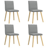 Chaises à manger lot de 4 gris clair tissu