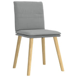Chaises à manger lot de 4 gris clair tissu