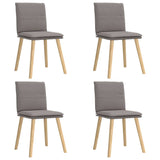 Chaises à manger lot de 4 taupe tissu