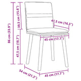 Chaises à manger lot de 4 taupe tissu