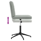 Chaises à manger lot de 2 Gris clair Velours