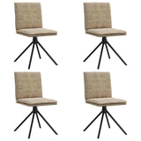 Chaises à manger lot de 4 gris clair similicuir daim