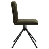 Chaises à manger lot de 4 vert armée similicuir daim