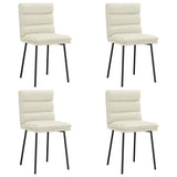 Chaises à manger lot de 4 Crème Velours