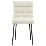 Chaises à manger lot de 4 Crème Velours