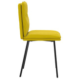 Chaises à manger lot de 4 jaune velours