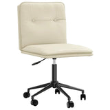 Chaises à manger lot de 2 crème similicuir