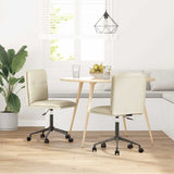 Chaises à manger lot de 2 crème similicuir