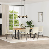 Chaises à manger lot de 6 crème velours