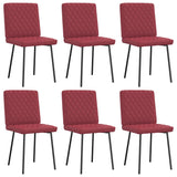 Chaises à manger lot de 6 rouge bordeaux similicuir