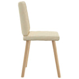 Chaises à manger lot de 6 crème tissu
