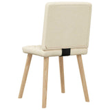 Chaises à manger lot de 6 crème tissu