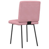 Chaises à manger lot de 6 rose velours