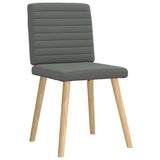 Chaises à manger lot de 6 gris foncé tissu