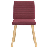 Chaises à manger lot de 6 rouge bordeaux tissu