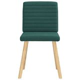 Chaises à manger lot de 6 vert foncé tissu